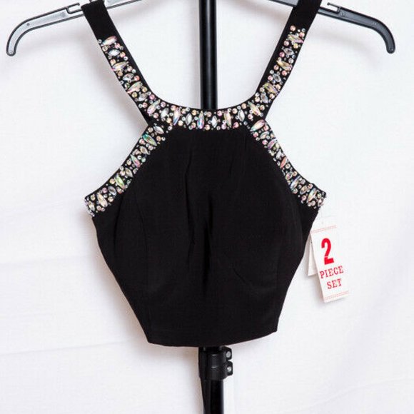 Blondie Nite Prom Bridesmaid Halter Formal Dress 9 - Picture 9 of 12